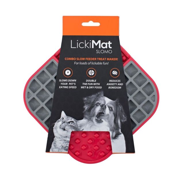 LickiMat Slomo Rød 20 cm