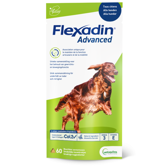 Flexadin Advanced UCII til hund 60 stk