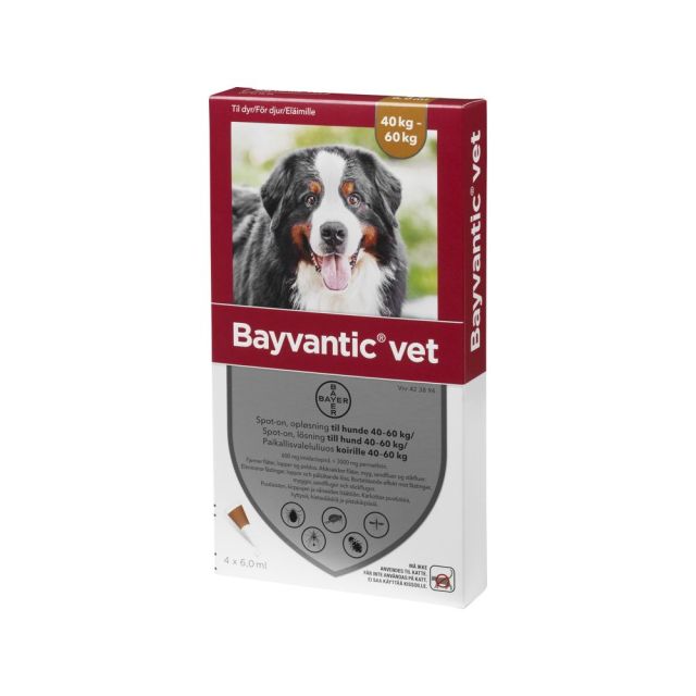 Bayvantic Vet til hunde 40-60 kg, 4x6 ml
