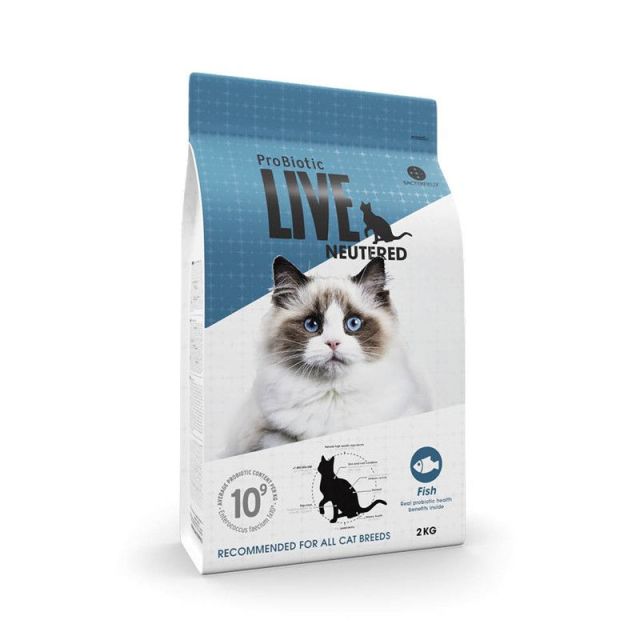 ProBiotic LIVE Kat Adult Neutered Fisk 2kg