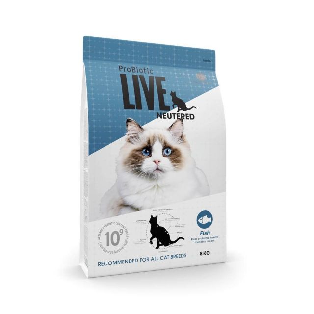 LIVE Kat Adult Neutered Fisk 8kg