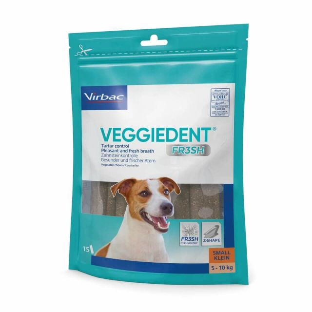 VeggieDent FR3SH tyggepinde S, 15 stk