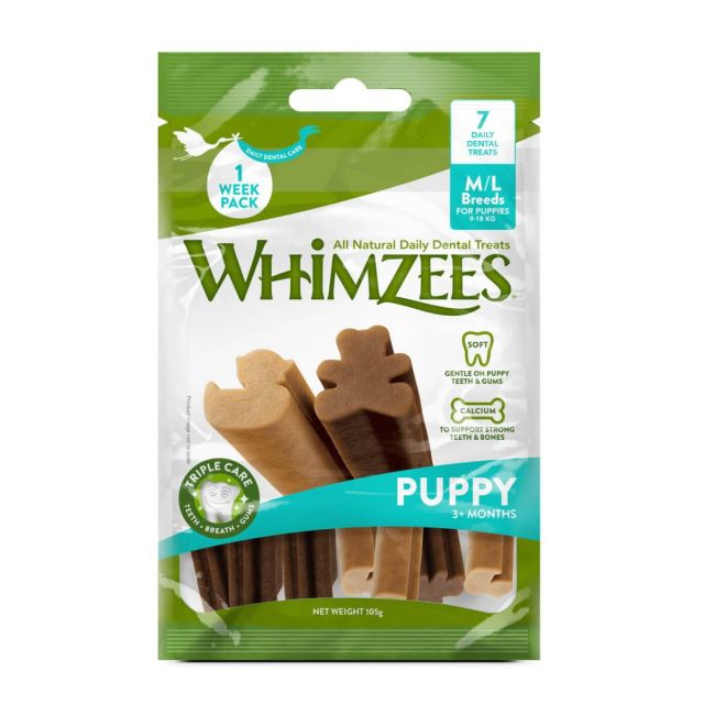 Whimzees tyggeben, Puppy, M/L 14 stk