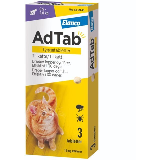 AdTab til katte 0,5-2,0 kg 3 tab