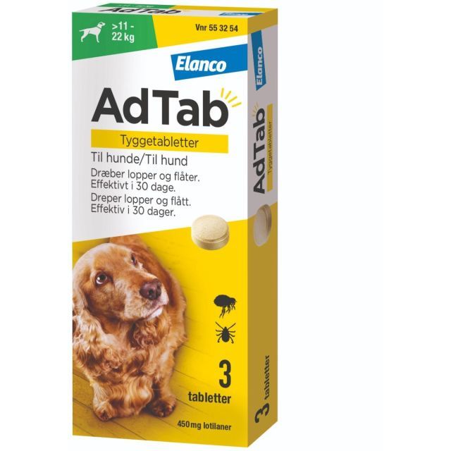 AdTab til hunde 11-22 kg 3 tab