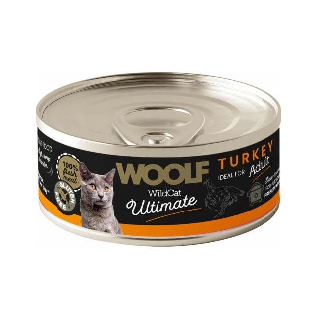 Woolf WildCat Ultimate Vådfoder m Kalkun 85g