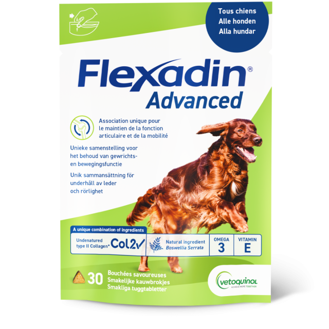 Flexadin Advanced UCII til hund 30 stk
