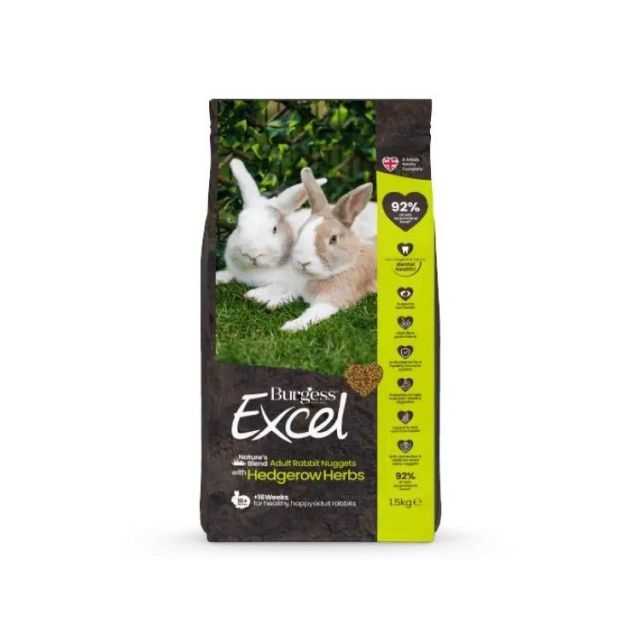 Burgess Excel adult kanin Natures Blend 1,5 kg