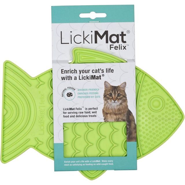 LickiMat Felix Kat Grøn 20 cm