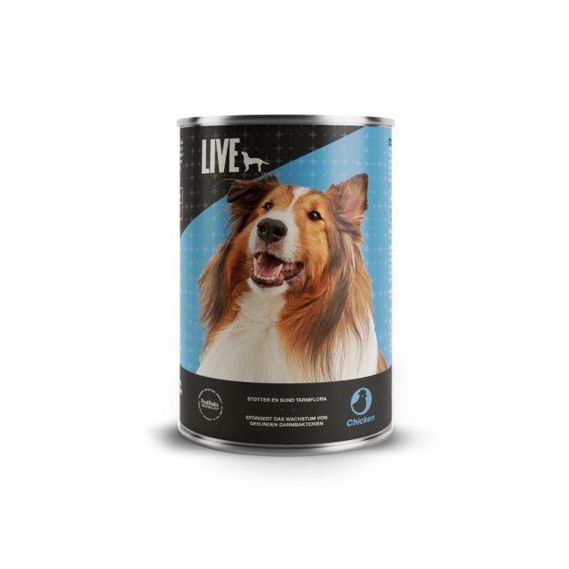 LIVE Dog Vådfoder m Kylling 395g