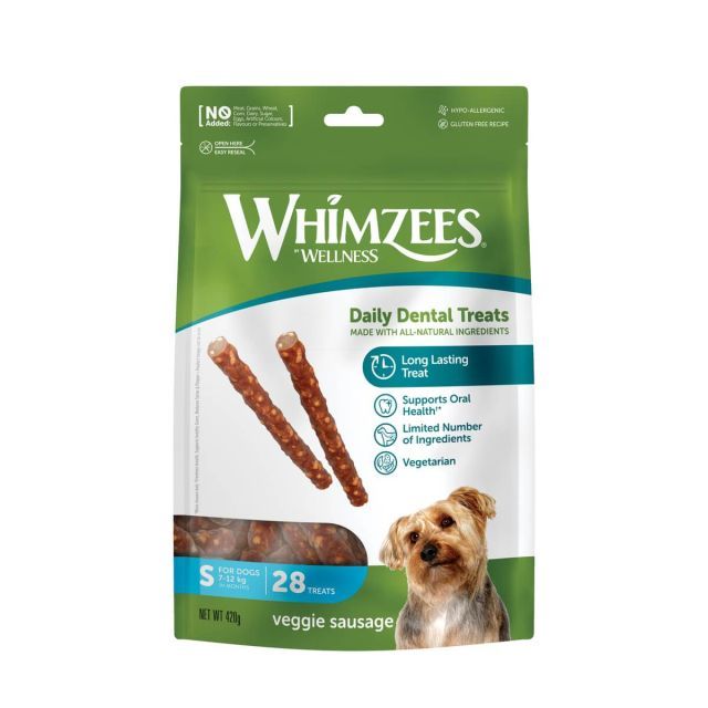 Whimzees Veggie Sausage , S 28 stk